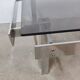 Vintage coffee table in metal and smoked glass