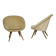 Mid-Century Shell Lounge Chairs in the Style of Jean Royère, Set of 2, 1950
