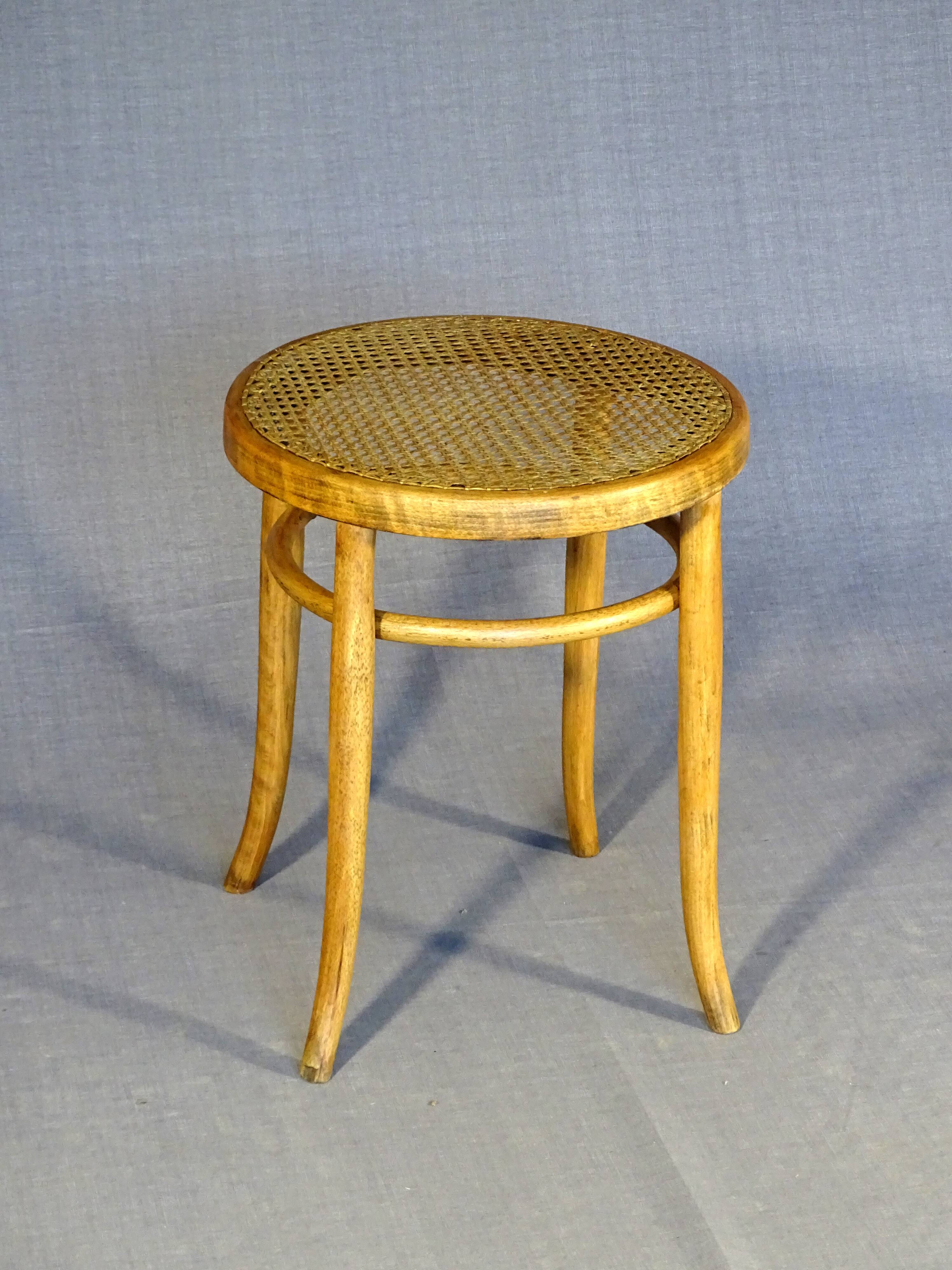 Bistro stool JAPY FRANCE caned style Thonet, 1925