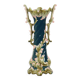 Vase Art Nouveau bleu antique style rococo 38 cm