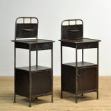 Set of Iron Nightstands, circa 1910