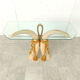 Vintage faux tusk console table, 1980s