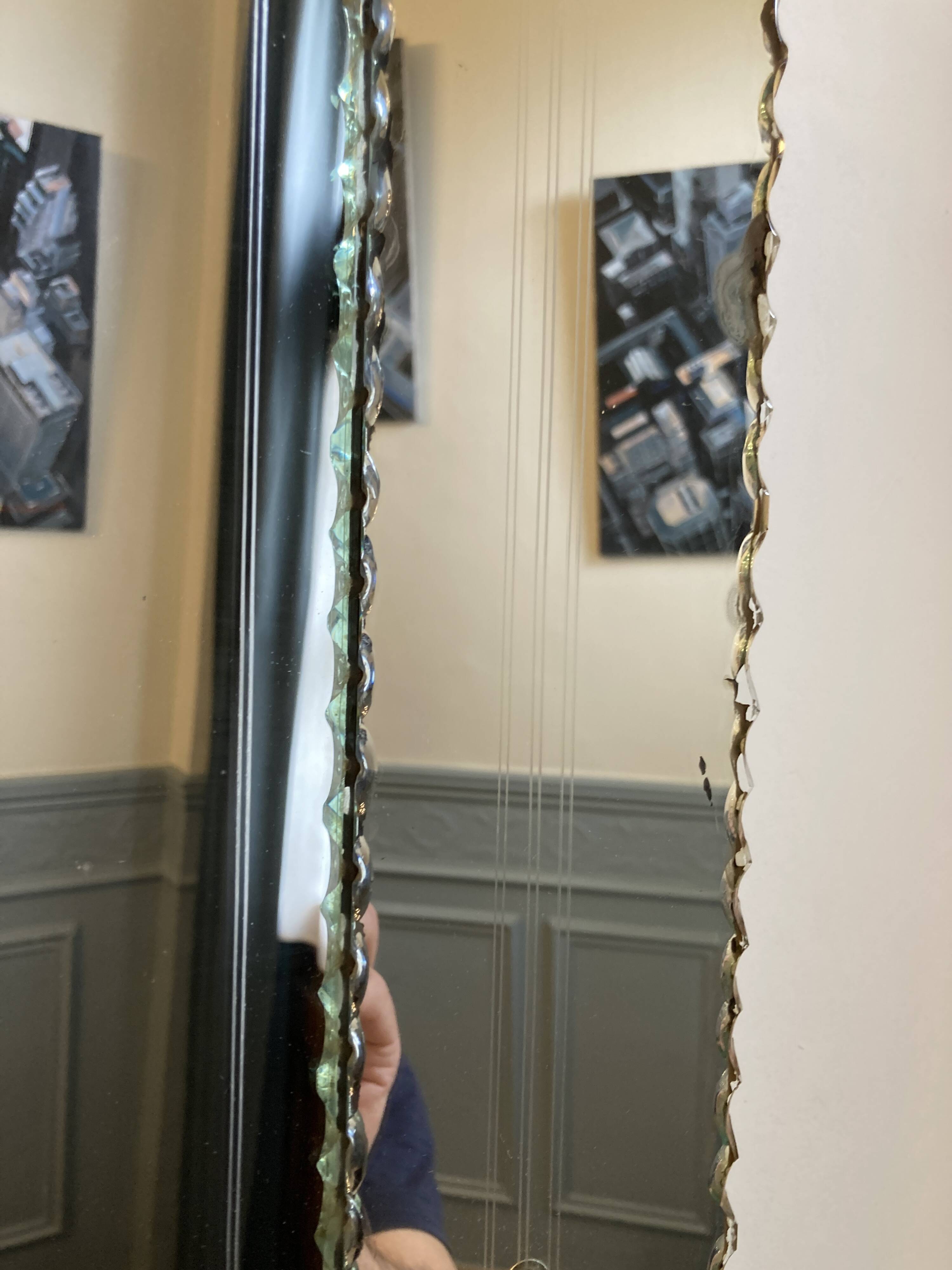 1940s mirror with glazing beads