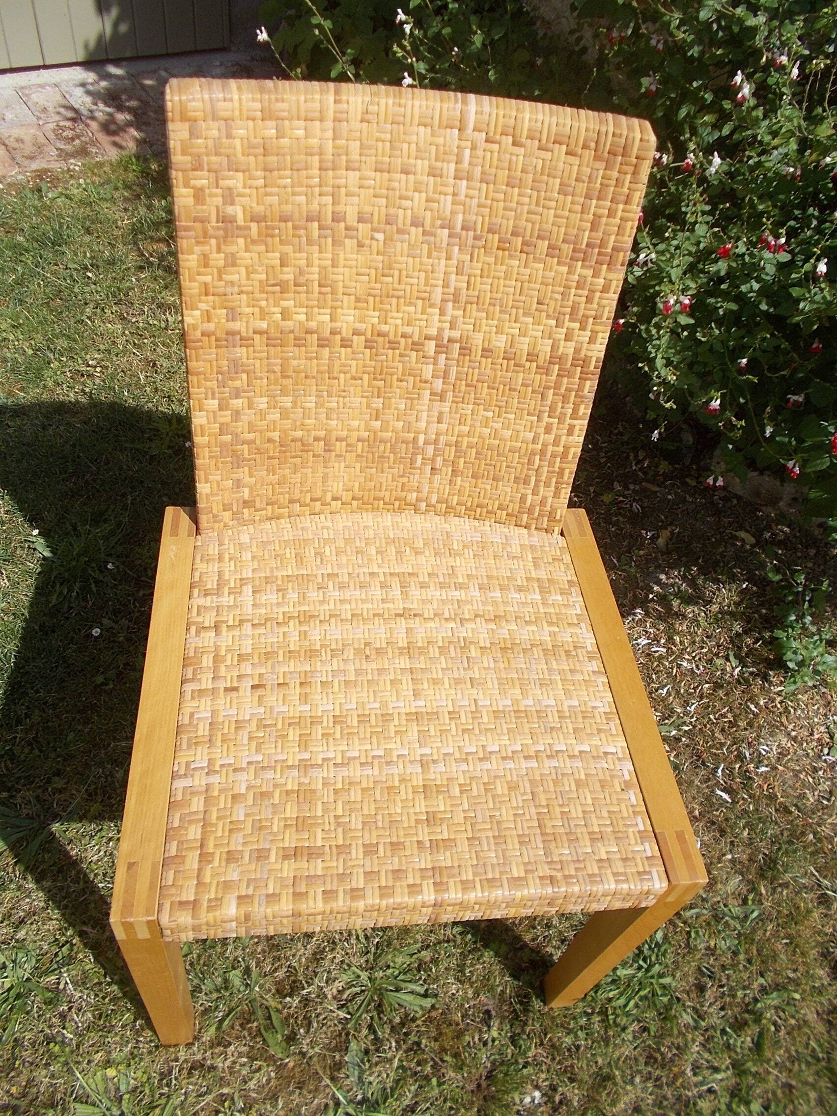 wicker wooden chair