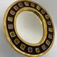 Golden ceramic mirror by Mithé Espelt 1960 24cm