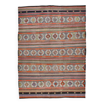 Tapis Kilim turc antique vintage 174 x 236 cm