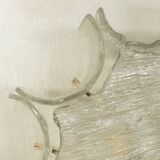 Wall and ceiling lamp Kaiser Leuchten 1970s ice glass