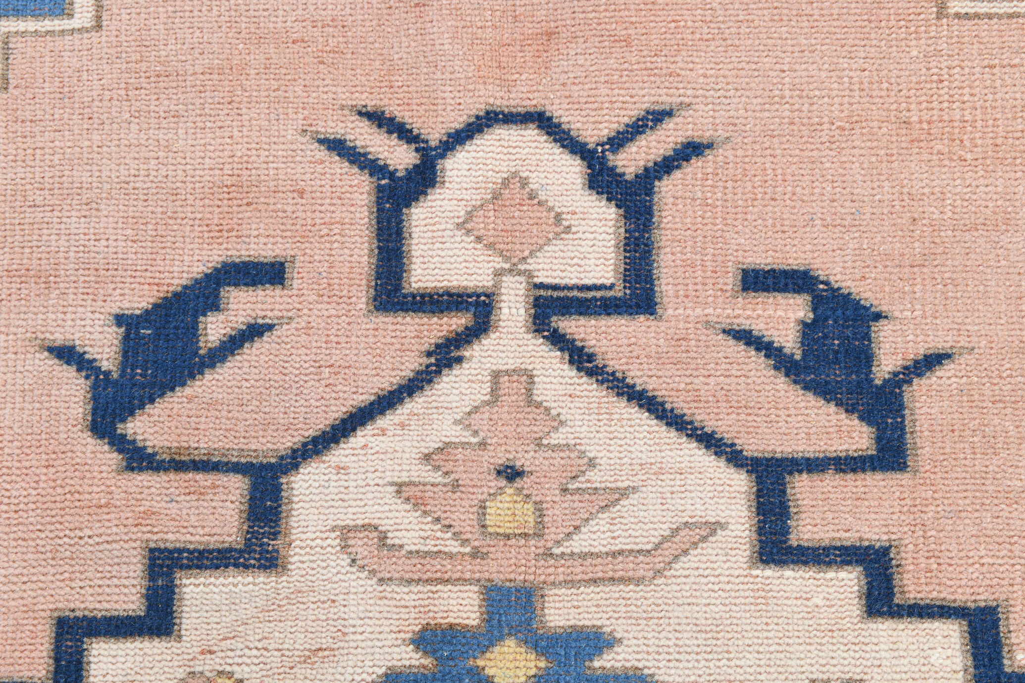 6x7 Pink & Blue Oushak Rug, 178x224Cm