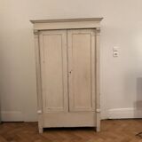 Armoire ancienne deux portes blanc