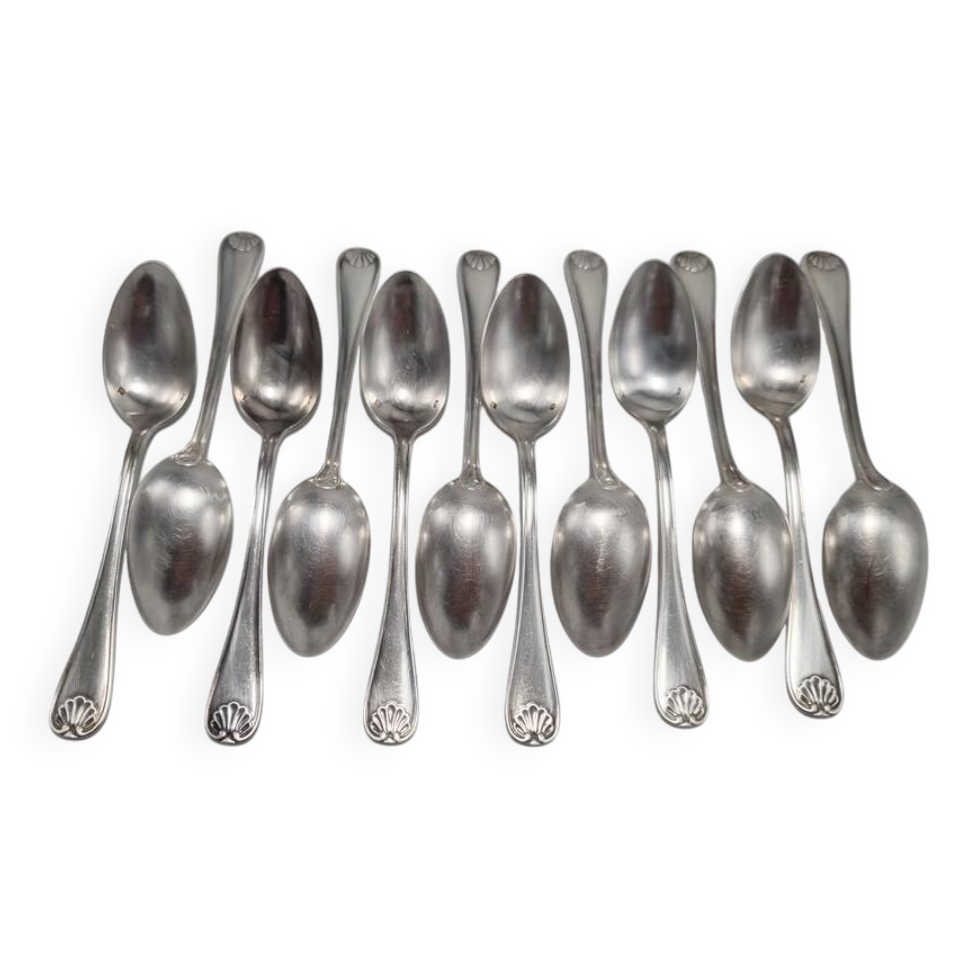 Small silver-plated metal spoons
