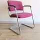 Strafor Steelcase 421 vintage armchair in plum fabric, 1989