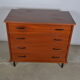Teak chest of drawers and metal feet