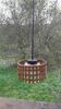 Chiseled glass and wicker suspension 1970