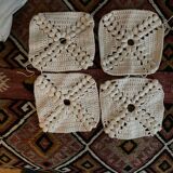 White cotton crochet bedspread