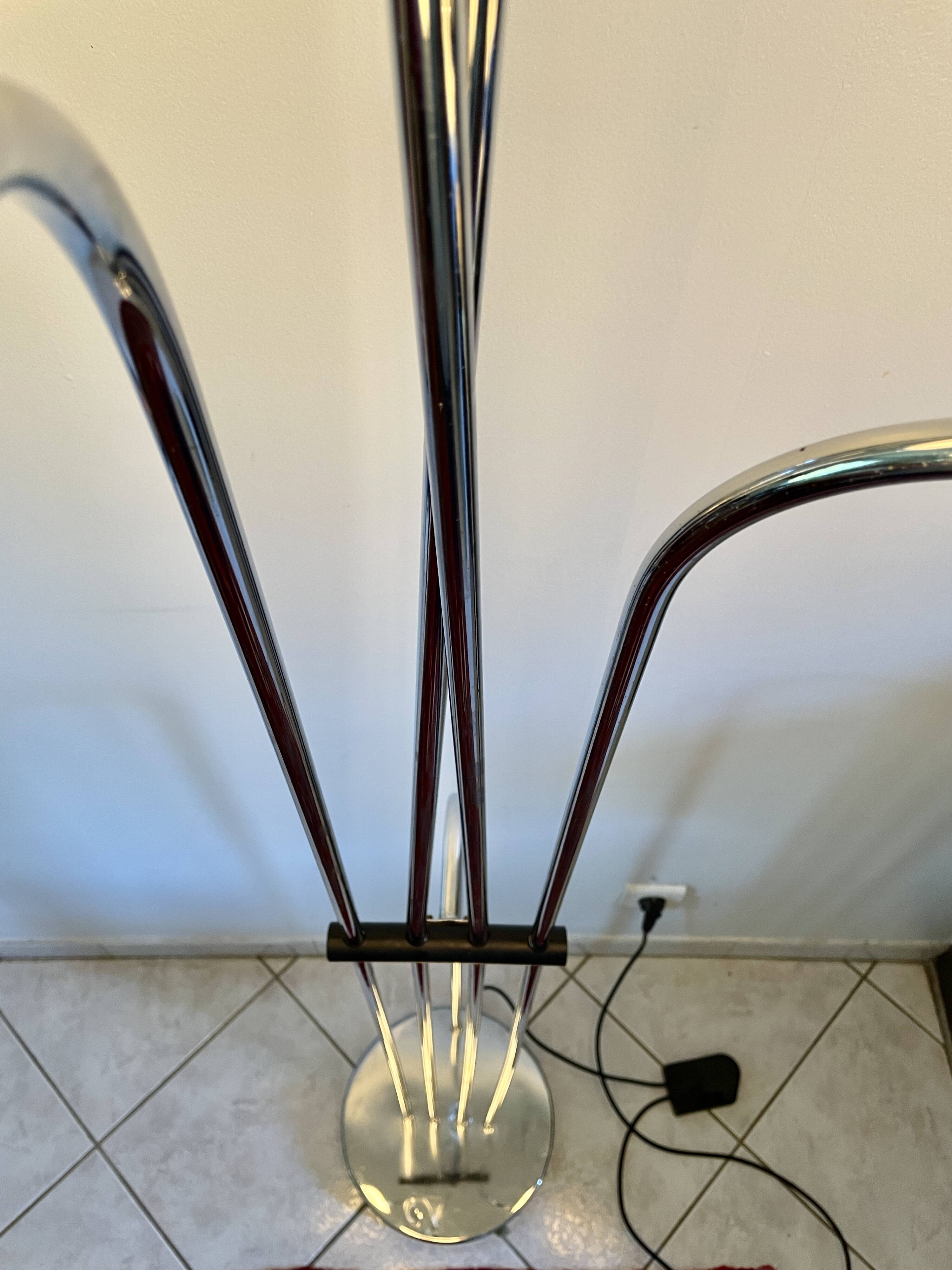 1970s chrome designer floor lamp