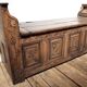 Banc d'église coffre en bois XVIIIème