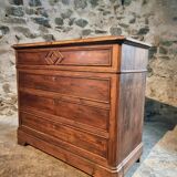 Antique French pine chest of drawers, early 1900s