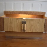 Meuble bar console vinyle vintage en formica