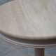 Petite table basse ronde travertin/bout de canapé années 80/90