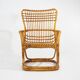 Rattan and woven cane armchair, 1960s