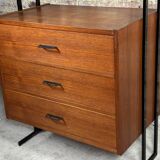 Bookcase Scandinavian modular storage unit in teak 1960