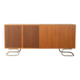 Exclusive sideboard from the 1960s, teak veneer, Bauhaus design
