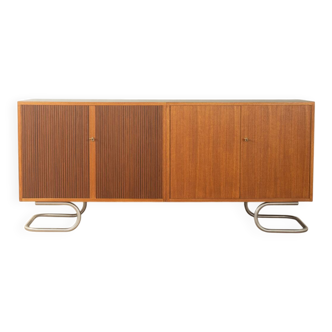 Exclusive sideboard from the 1960s, teak veneer, Bauhaus design