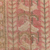 2x7 shades of red & beige vintage runner rug, 77x222cm