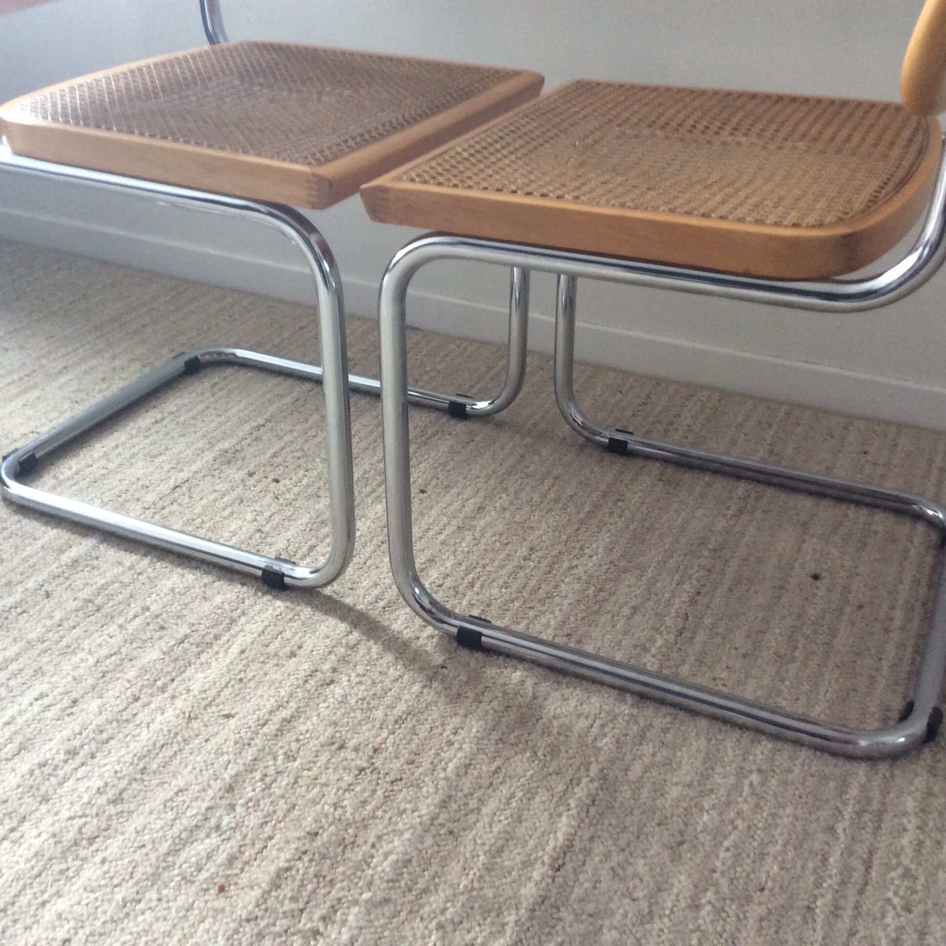 Pair of chairs Marcel Breuer Cesca B32