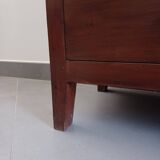 Three-drawer chest of drawers in exotic wood