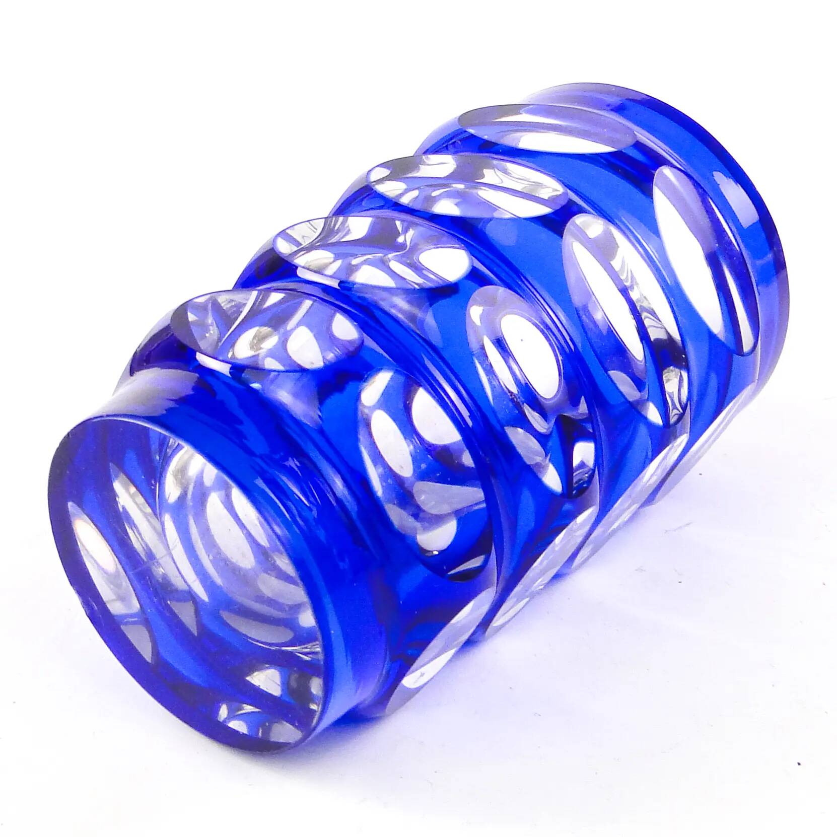 Mid-century modern vase, cobalt glass, Germany, 1950s