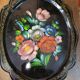 Hand-painted metal plate Russian art