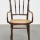 Original vintage Thonet bistro design chair with armrests