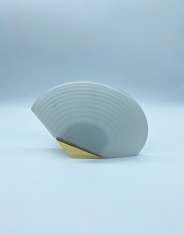 Brass and glass wall lamp