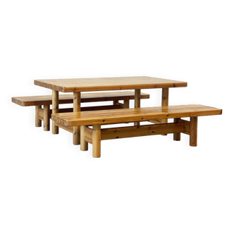 Pine dining set by Knud Friis & Elmar Moltke Nielsen for Friis & Moltke