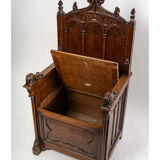 Neo-Gothic walnut armchair, nineteenth century