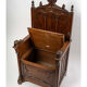 Neo-Gothic armchair in walnut, 19th century