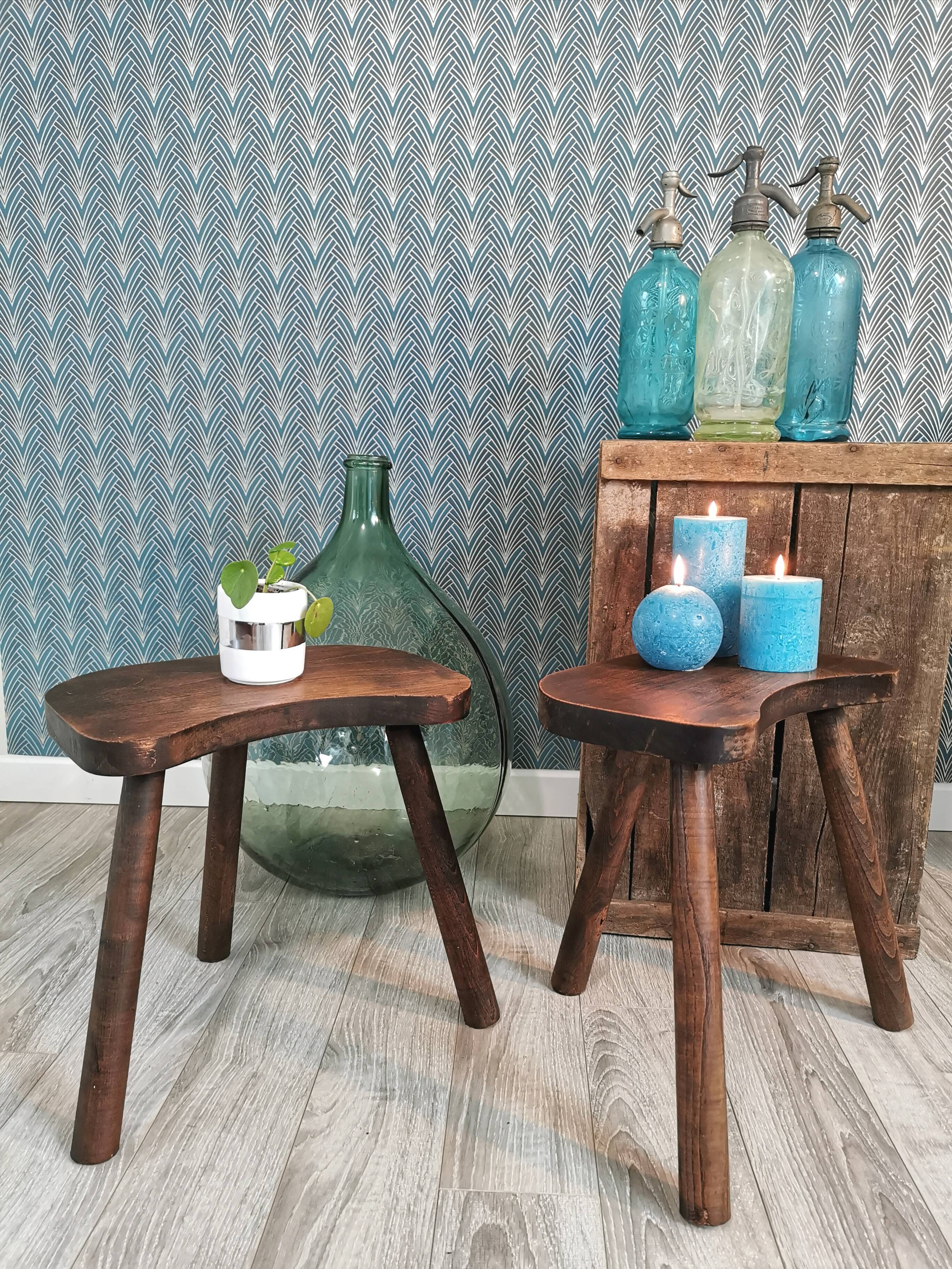 Pair of tripod stools