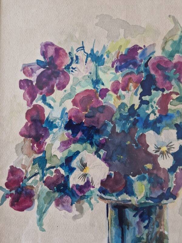 François Charles Schenckbecher (1887-1946) - Watercolor on paper - Flowers