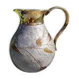 Decorative decanter in solid enamelled brass