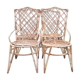 Set of 4 vintage rattan chairs