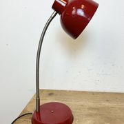 Lampe de Table Industrielle Rouge à Col de Cygne, 1960s