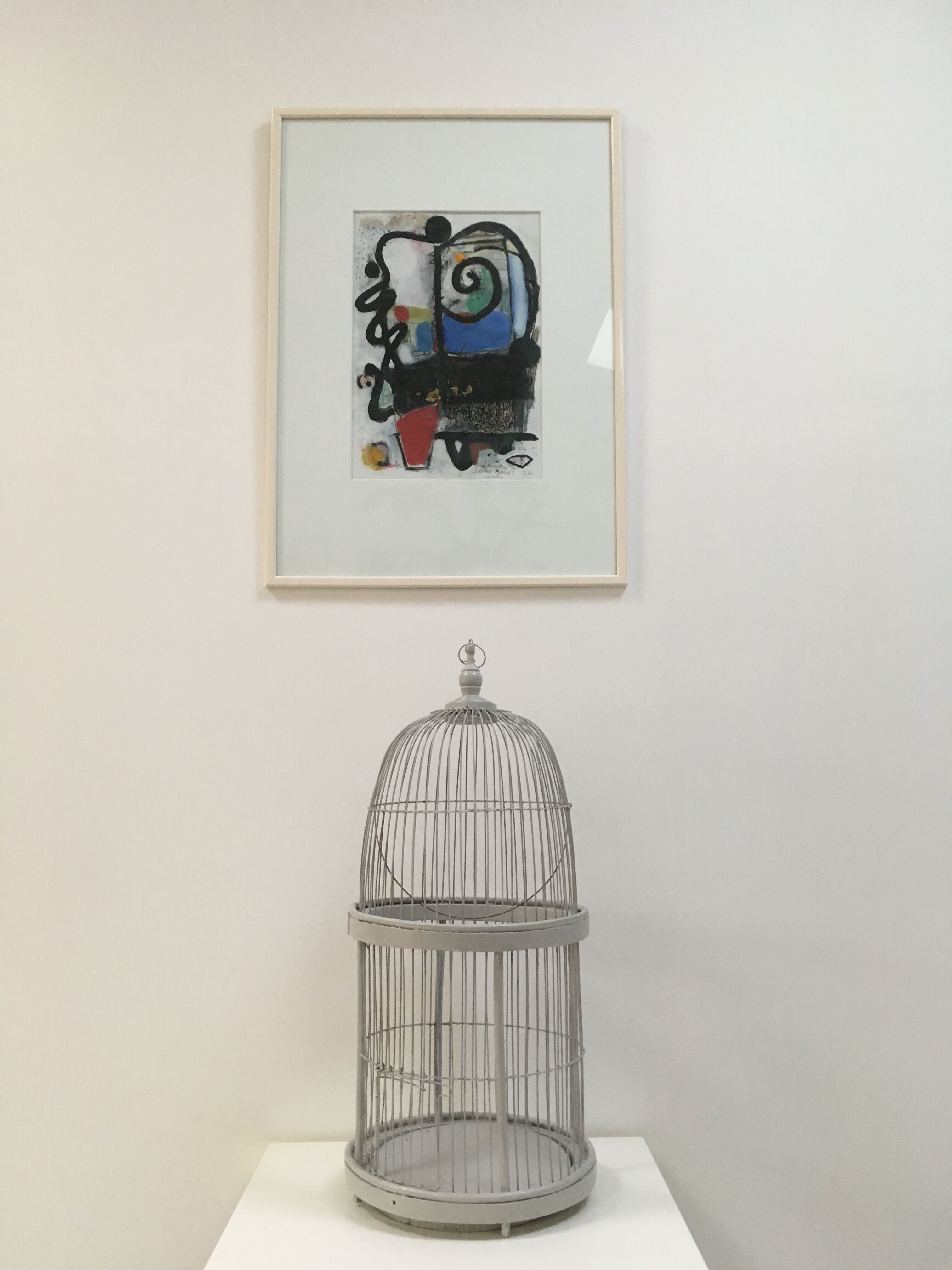 Vintage wooden birdcage H67cm