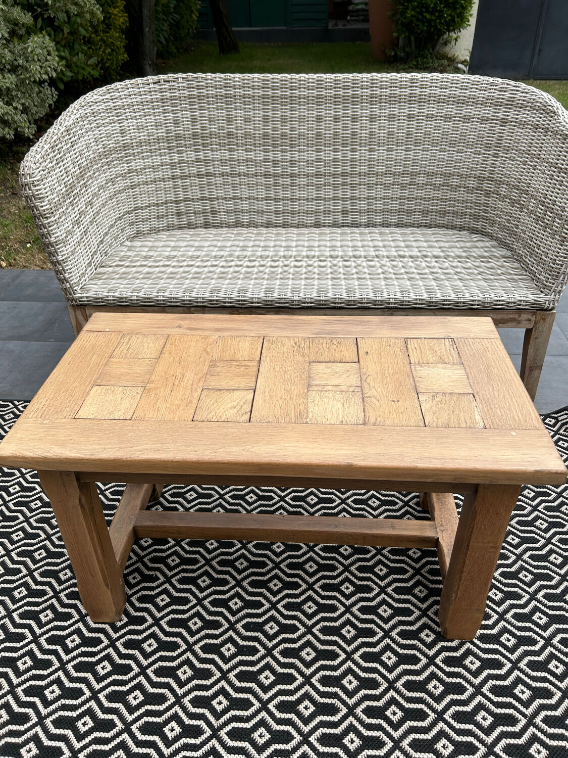 Antique oak coffee table