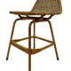 Suite of six vintage bar stools in rattan design Rohe 1960