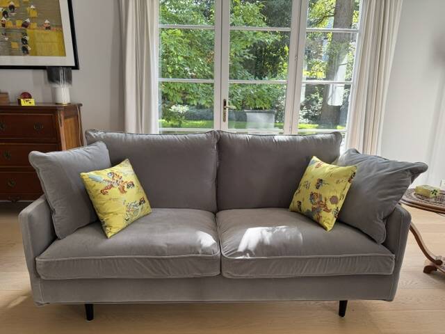 Pair of SITS Julia sofas – Dedar Silver velvet – excellent condition