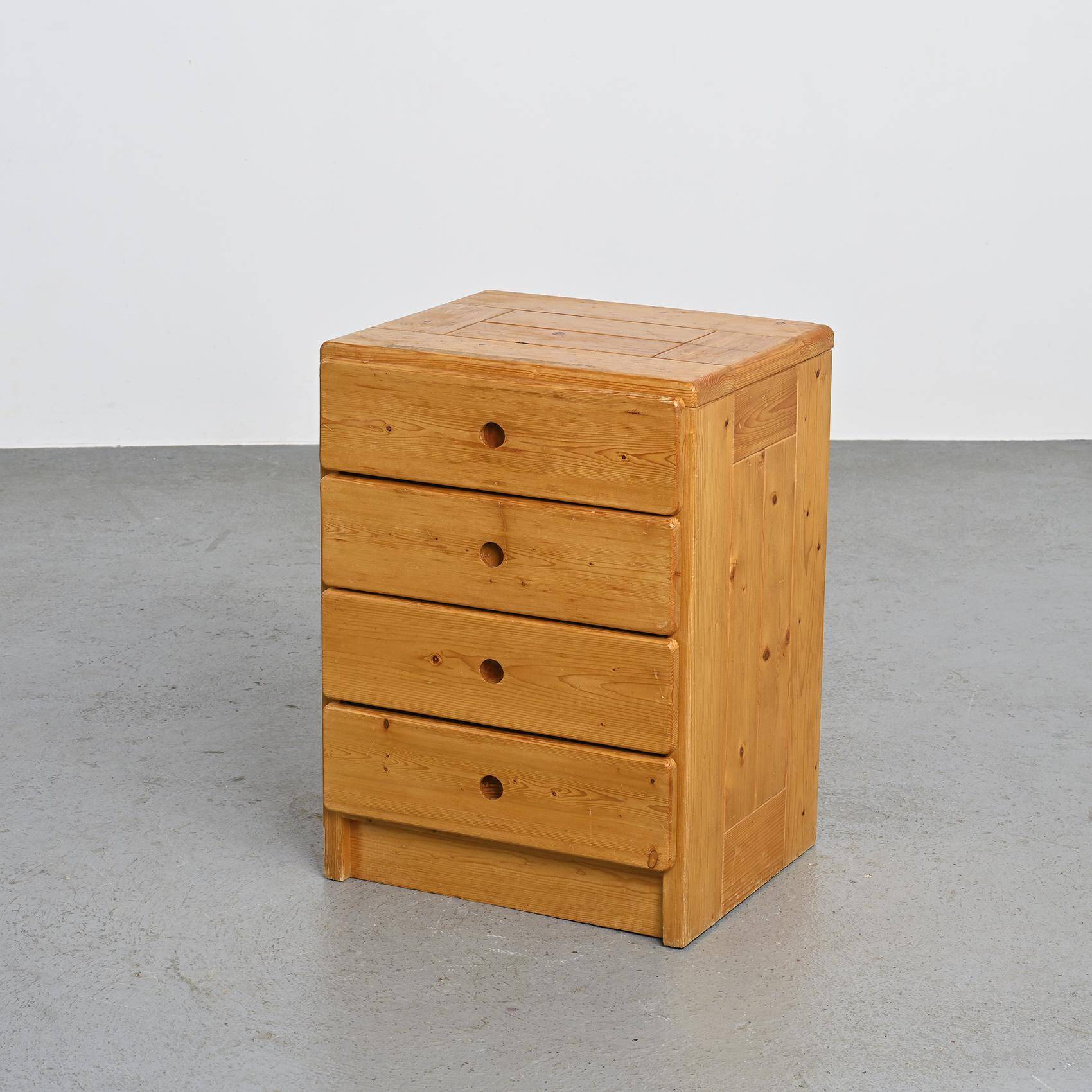 Pine chest of drawers, Les Arcs 1800, France