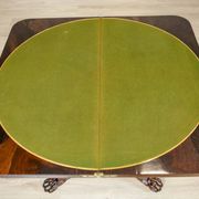 Table de cartes en palissandre pliable, années 1920