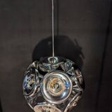 Lustre space age 70 modèle spoutnik chromé