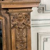 Painted carved wooden mirror, 18th century